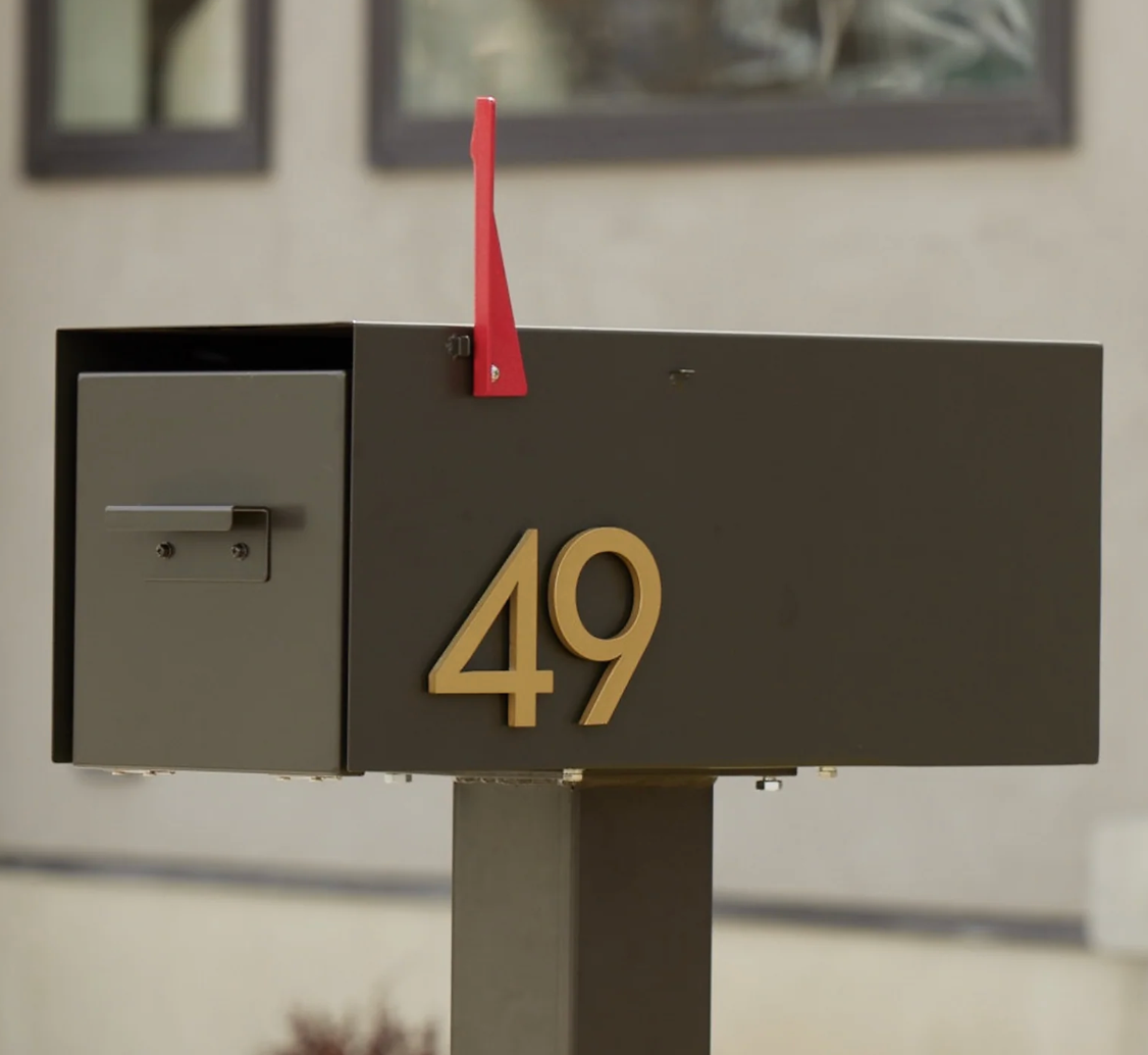 NEW! Malone Post‑Mounted Mailbox in Black