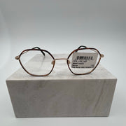 Warby Parker Murrow Frames / Glasses Oak Barrel & Gold w/ Case, Cloth, & Box