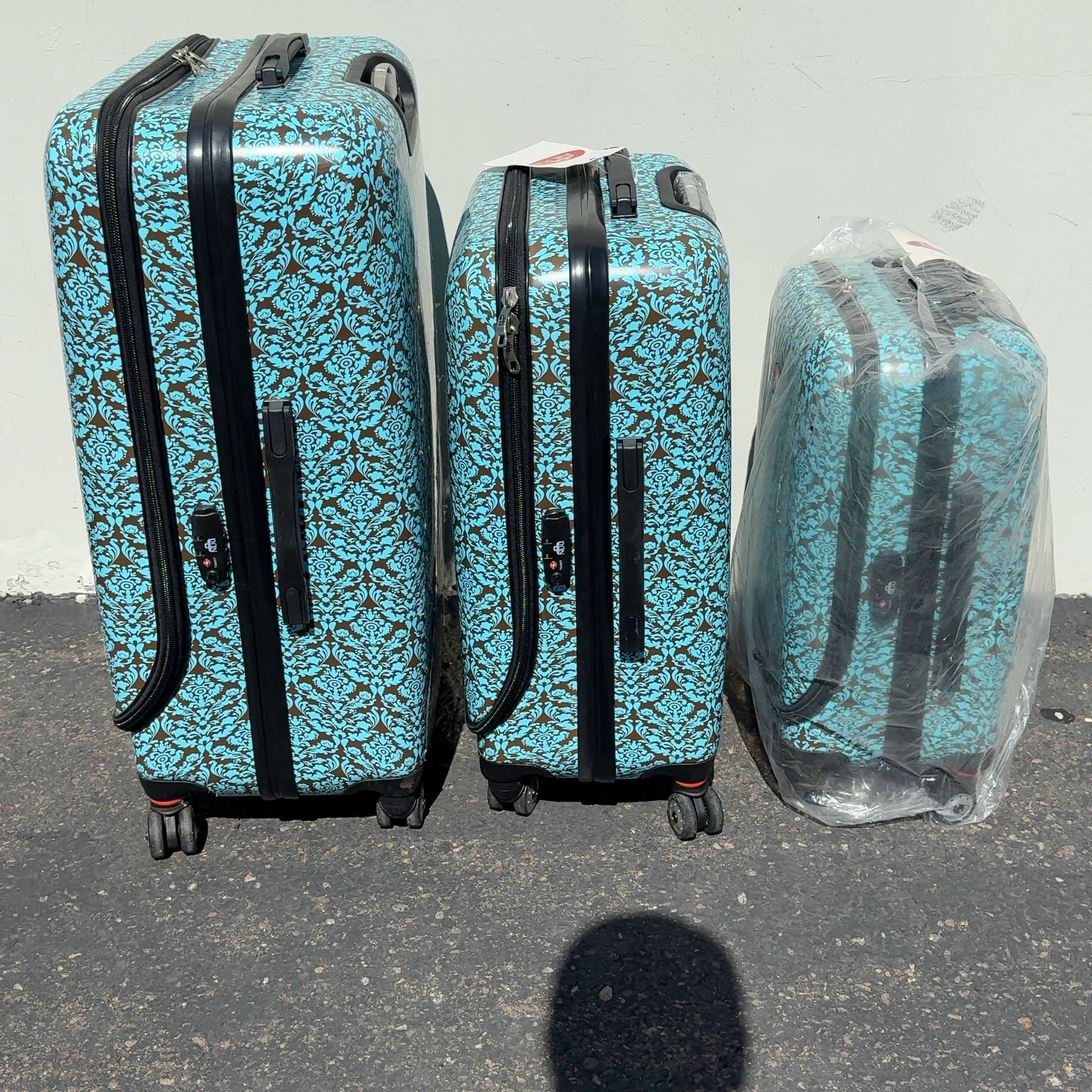 Nuki Front Accessible Luggage 3-Piece Lightweight Spinner Roller Set