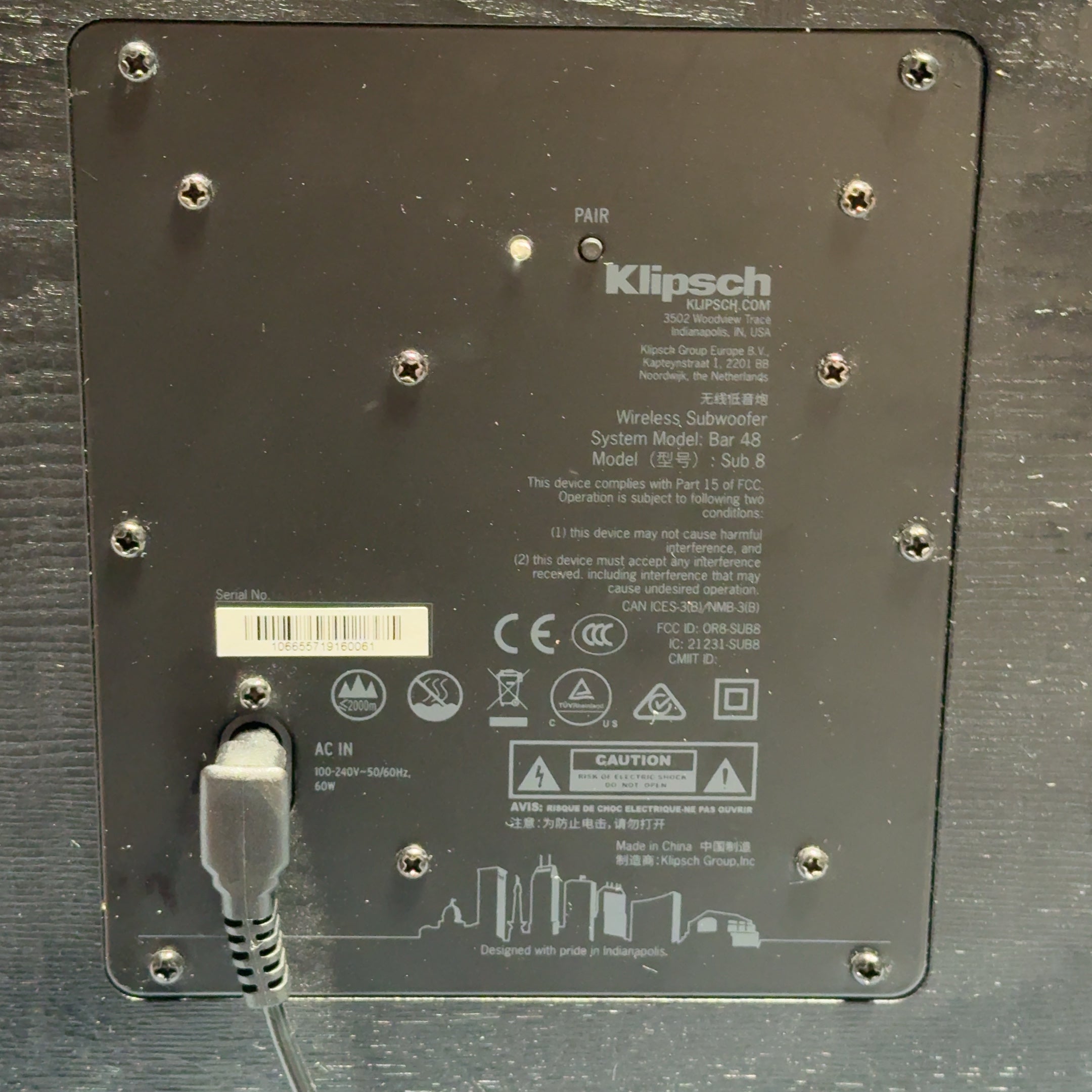 Klipsch Sub 8 Wireless 8" Subwoofer