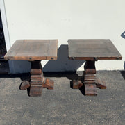 2 - Santa Fe End Tables Solid Wood 24" x 24" x 25"