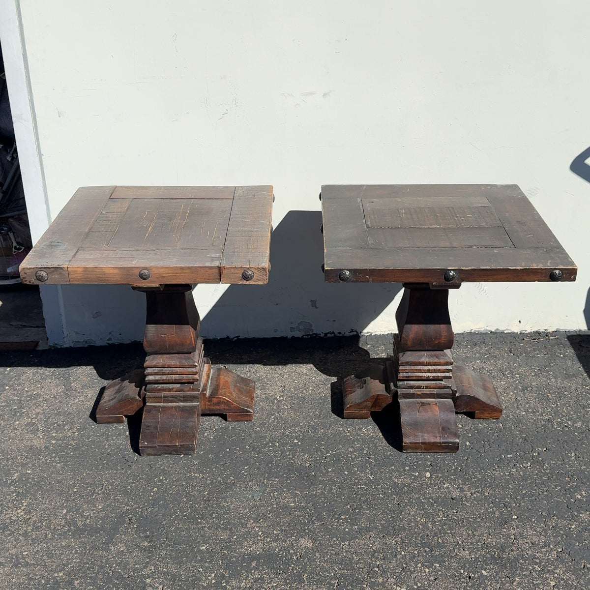 2 - Santa Fe End Tables Solid Wood 24" x 24" x 25"