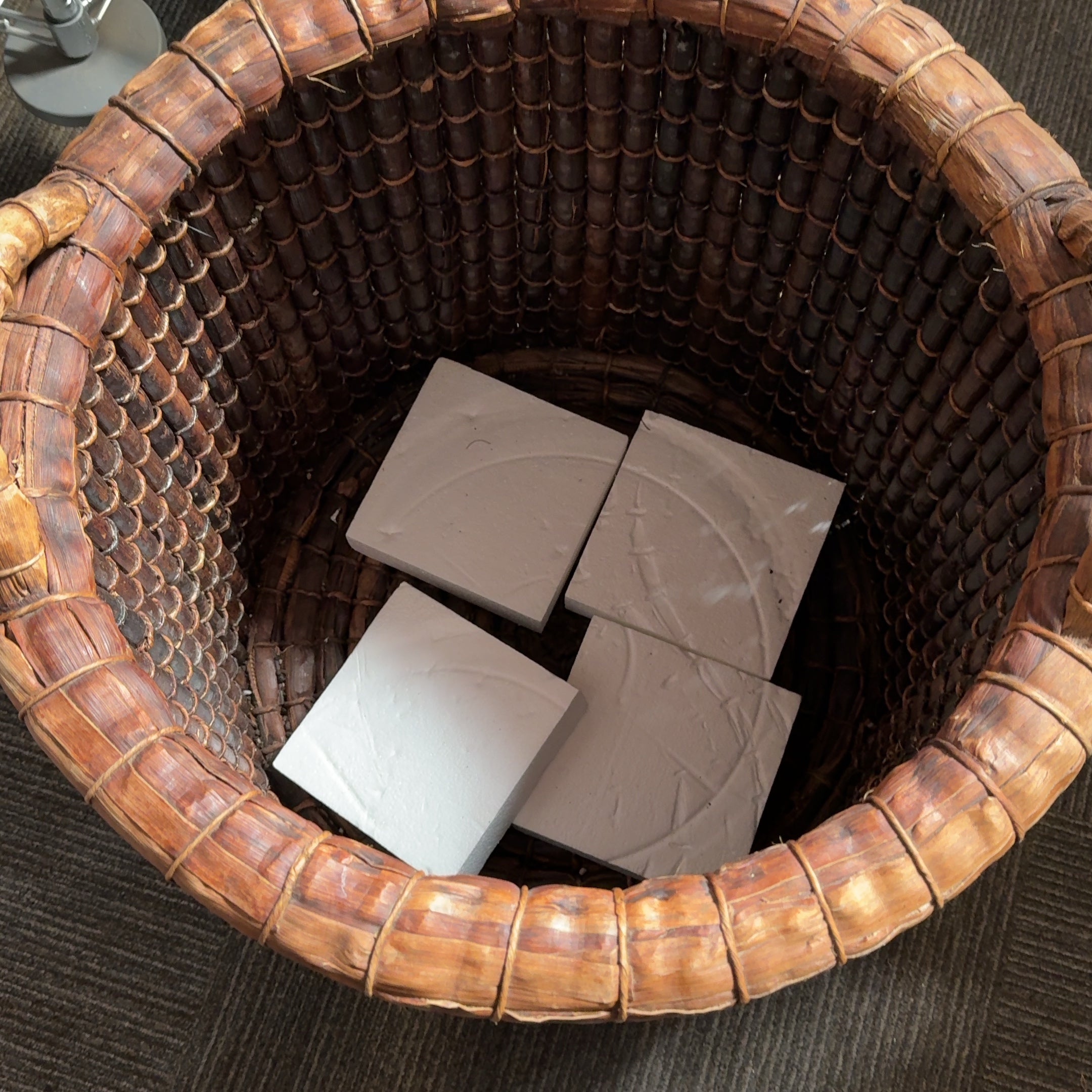 Large Rattan Planter Basket 23" Tall, 23" Diameter
