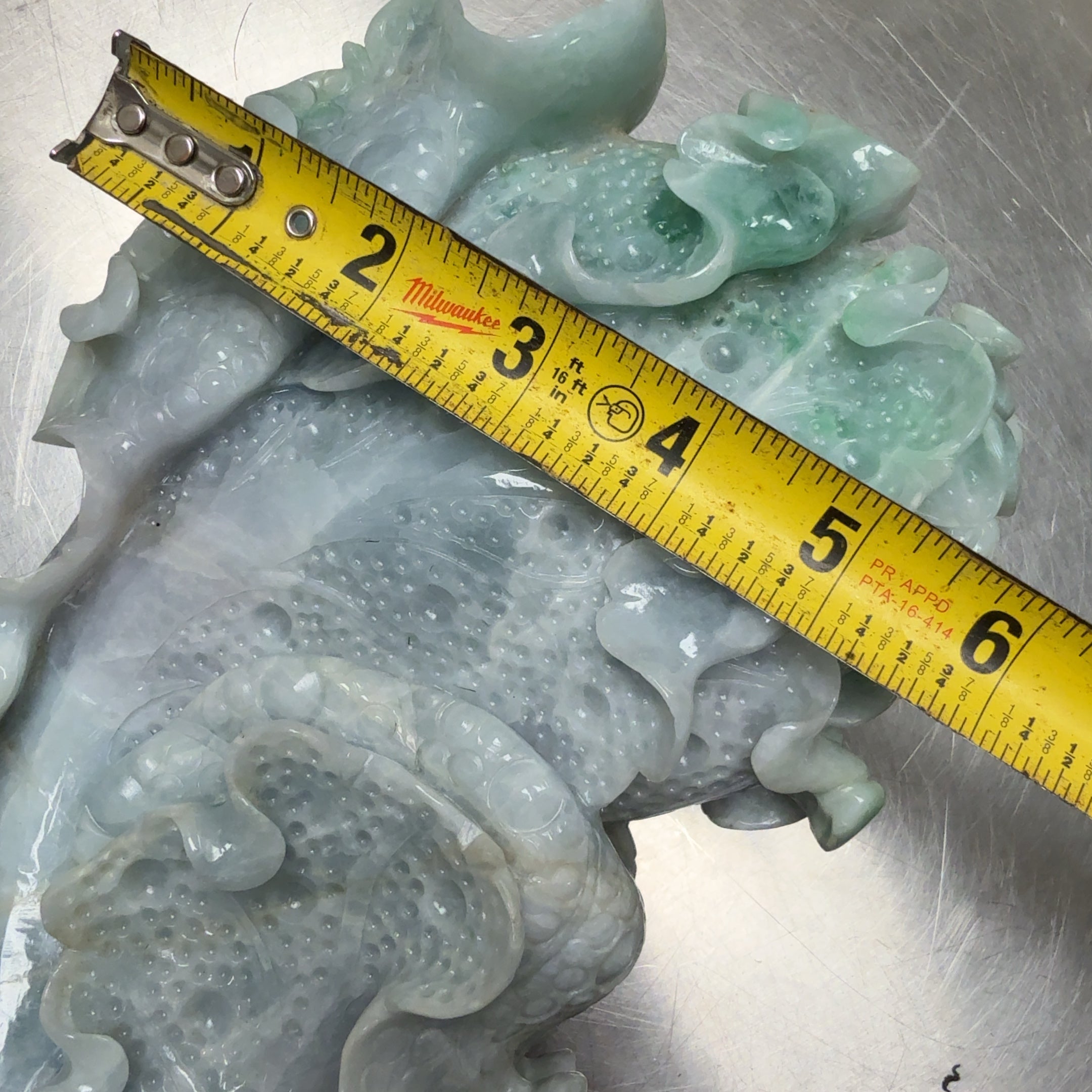 Large Chinese Carving Light Green White Jade Jadeite Sculpture 10 Pounds!