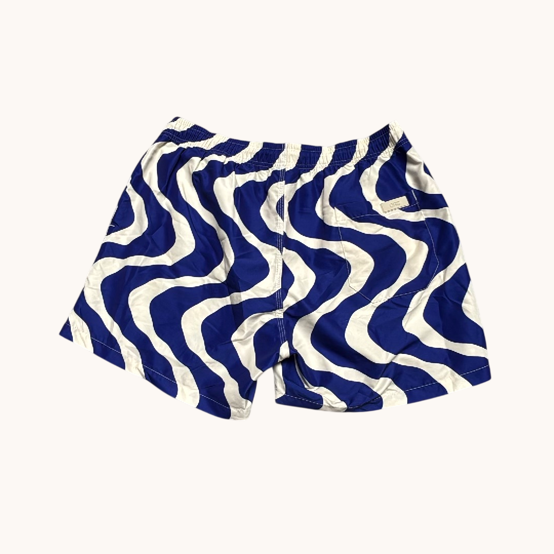 OAS The Resort Swim Short Blue Rippling Swim Trunks Sz. XXL