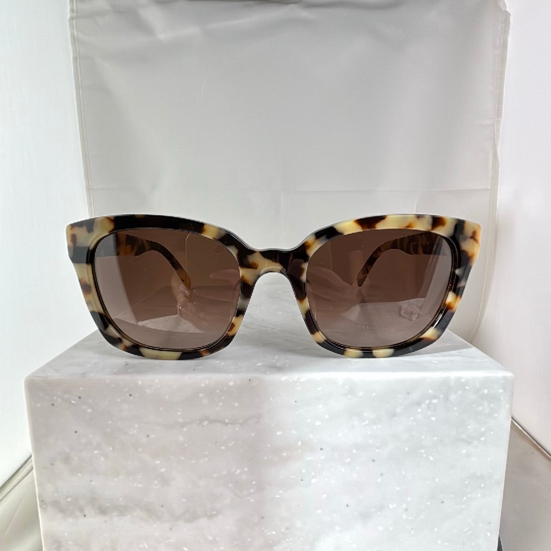 Warby Parker Aubrey Wide Sunglasses Tortoise Shell Brown Lenses 55-21-142