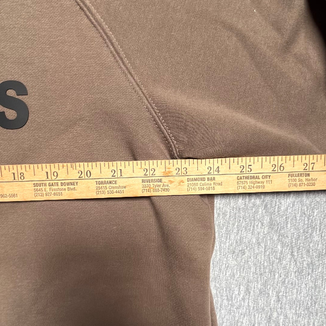 Essentials Fear Of God Pullover Hoodie Size Medium Brown
