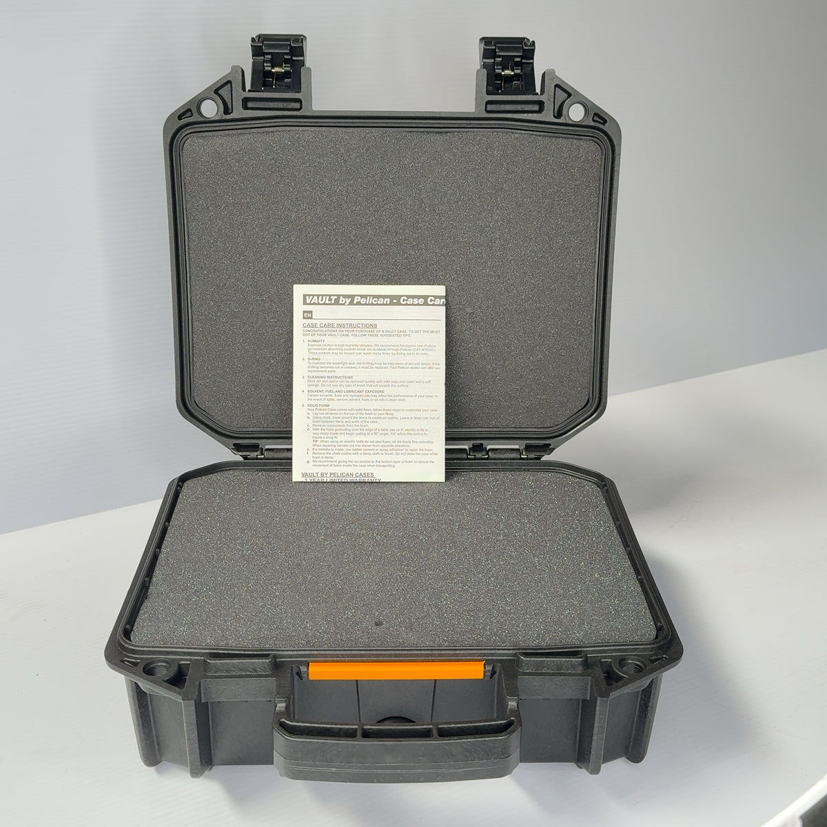 Pelican Vault V100 Pistol Ammo Case Black Hard Shell Weather Resistant V100-BLK