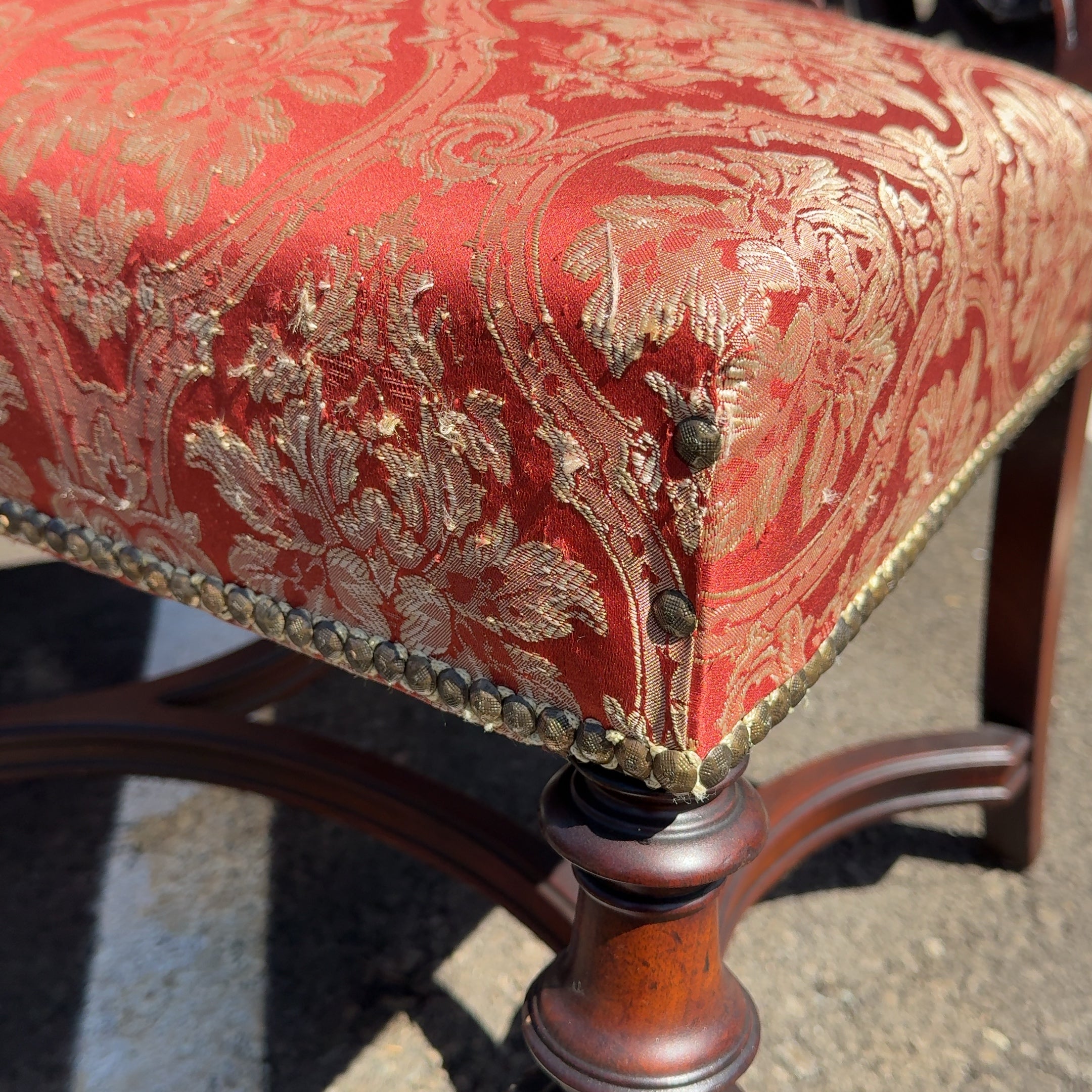 Antique 1920's Jacobean 9 Pc Dining Table Set