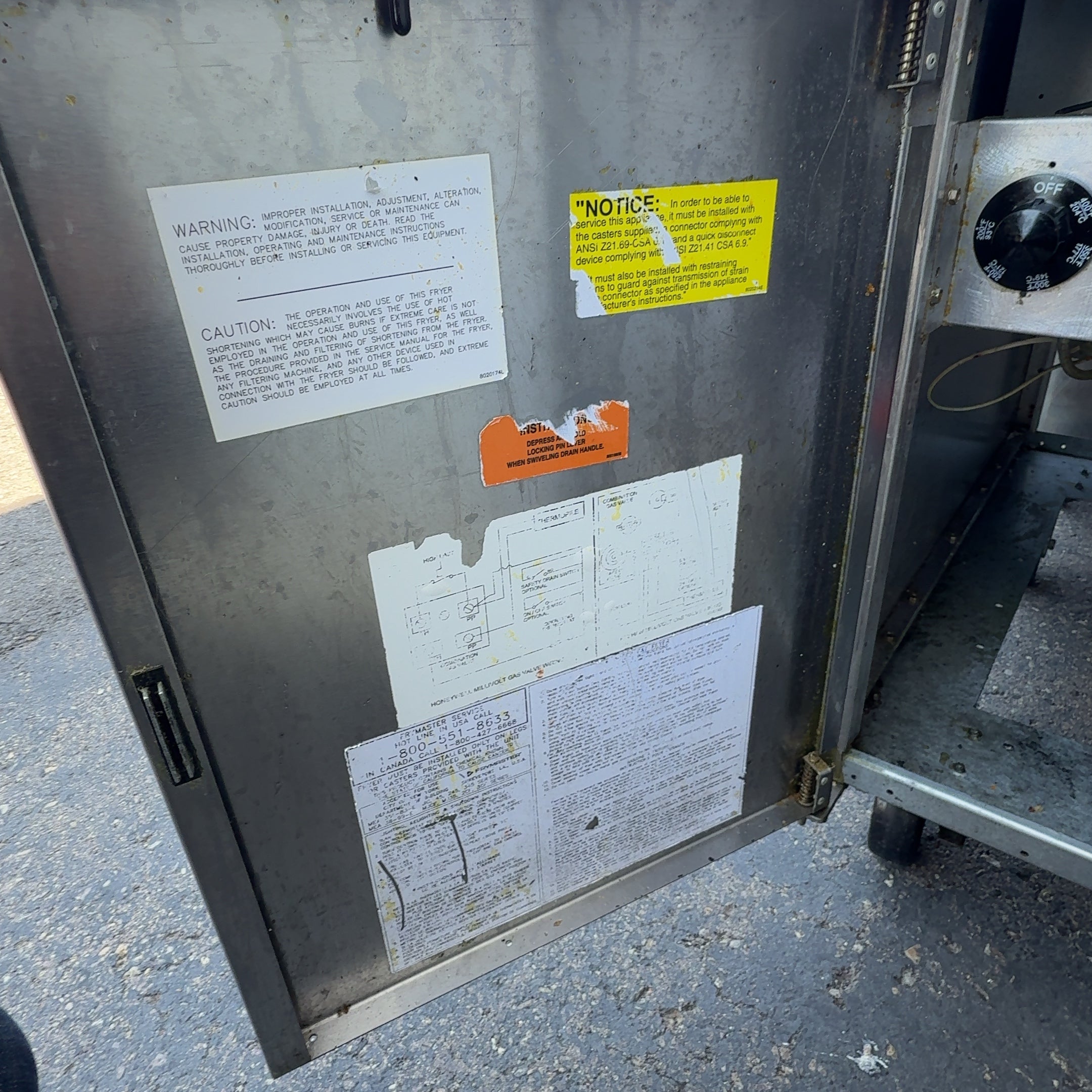 FRYMASTER 35 LB. Vat Deep Fryer Very Clean! *FOR PARTS*