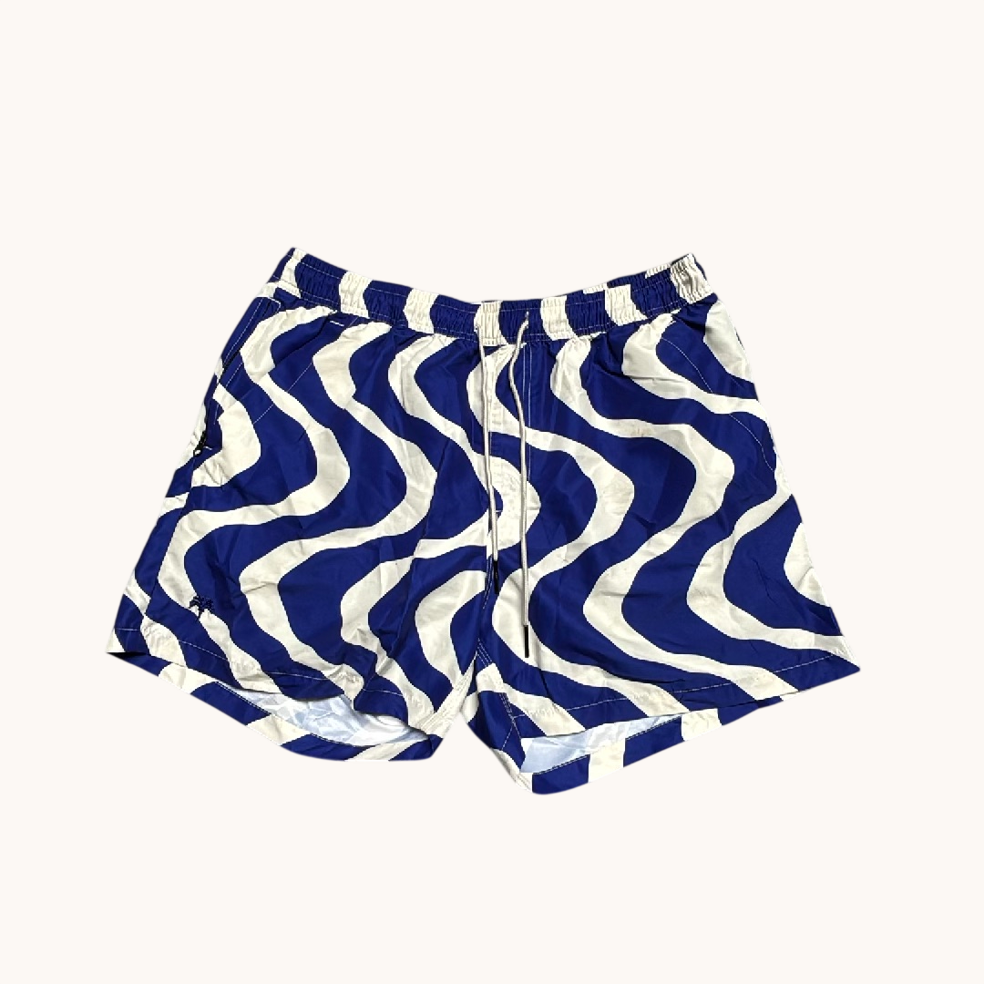 OAS The Resort Swim Short Blue Rippling Swim Trunks Sz. XXL